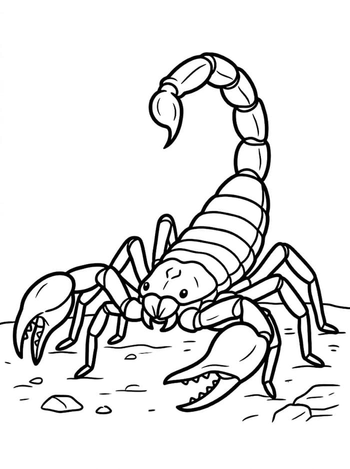 Fise de colorat cu Scorpion gratuit
