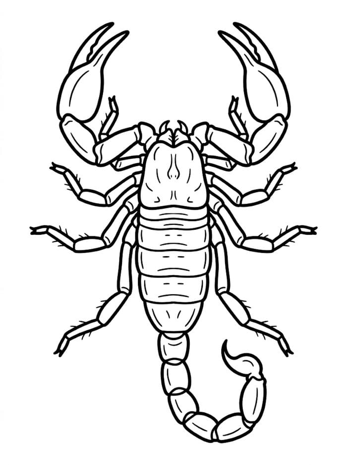Fise de colorat cu Scorpion mare