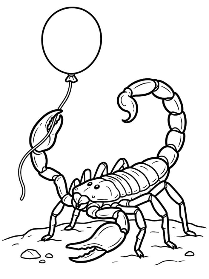 Fise de colorat cu Scorpion pentru tipărire