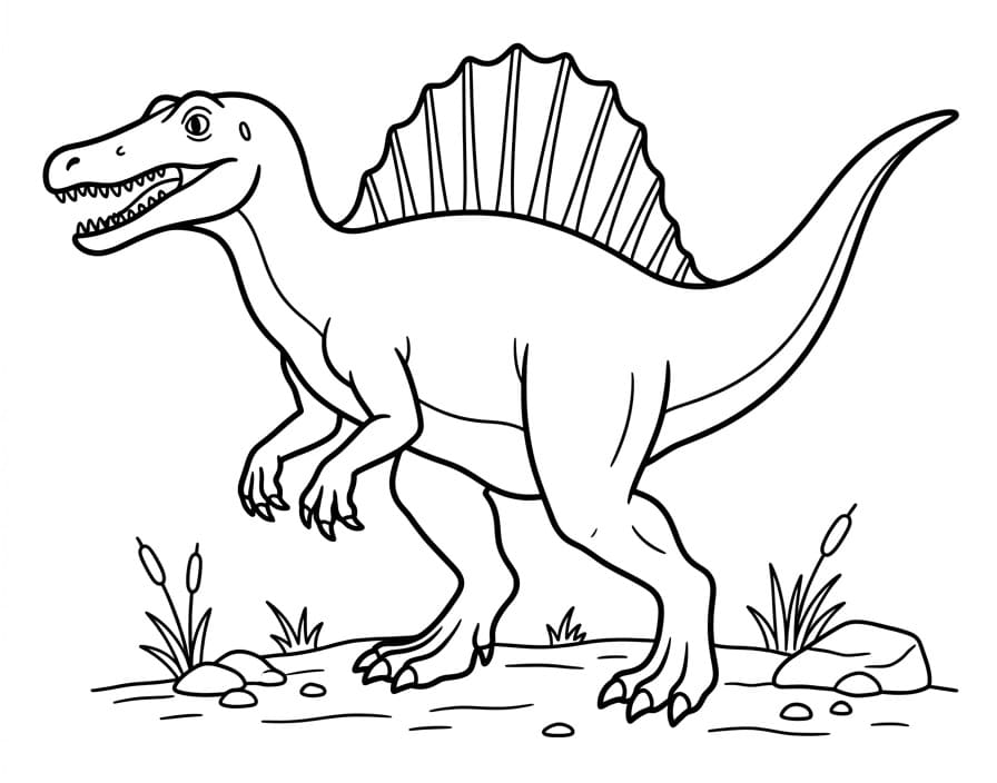 Fise de colorat cu Spinosaurus fără cost