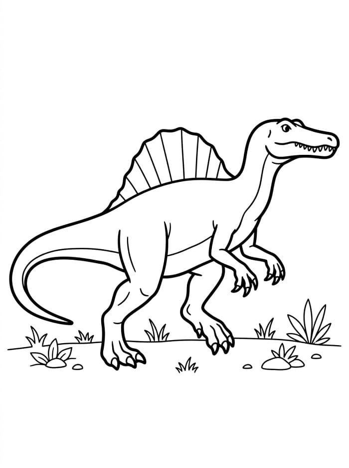 Fise de colorat cu Spinosaurus pentru tipărire