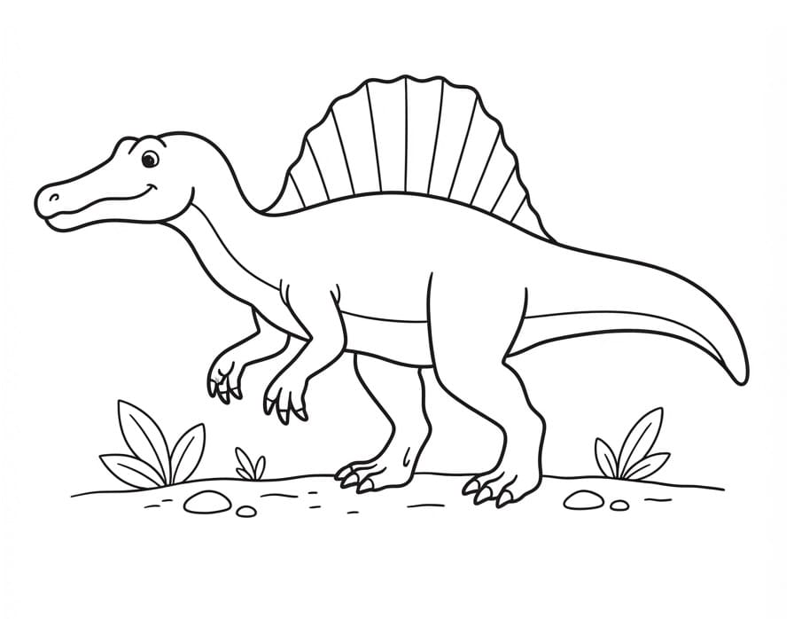 Planse de colorat cu Spinosaurus