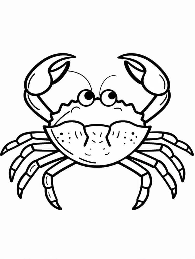 Fise de colorat cu Un crab