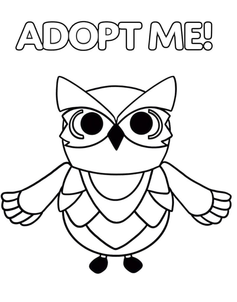 Fise de colorat cu Ușor Adopt Me