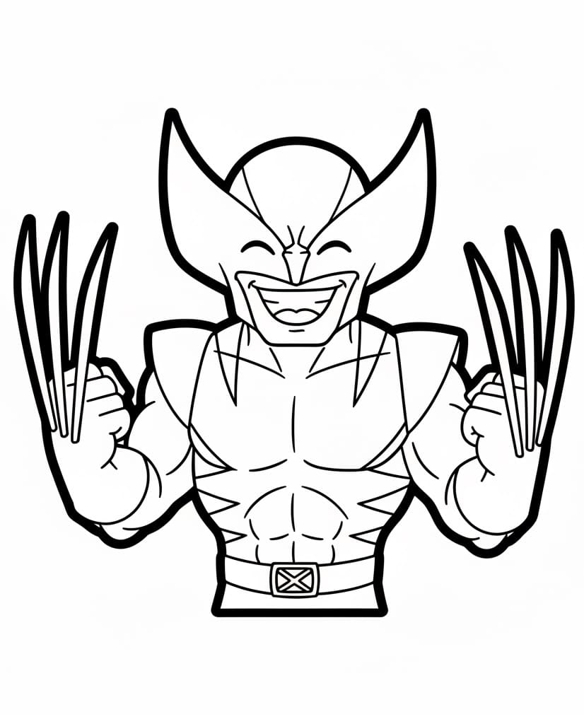 Fise de colorat cu Wolverine pentru gratuitate
