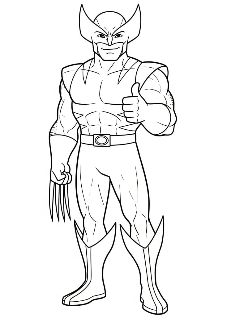 Planse de colorat cu Wolverine