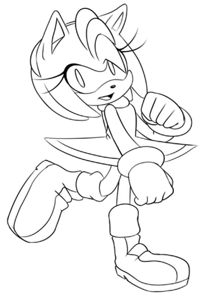 Fise de colorat cu Amy Rose încântătoare