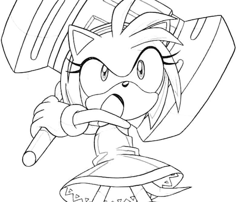 Fise de colorat cu Imprimabilă Amy Rose